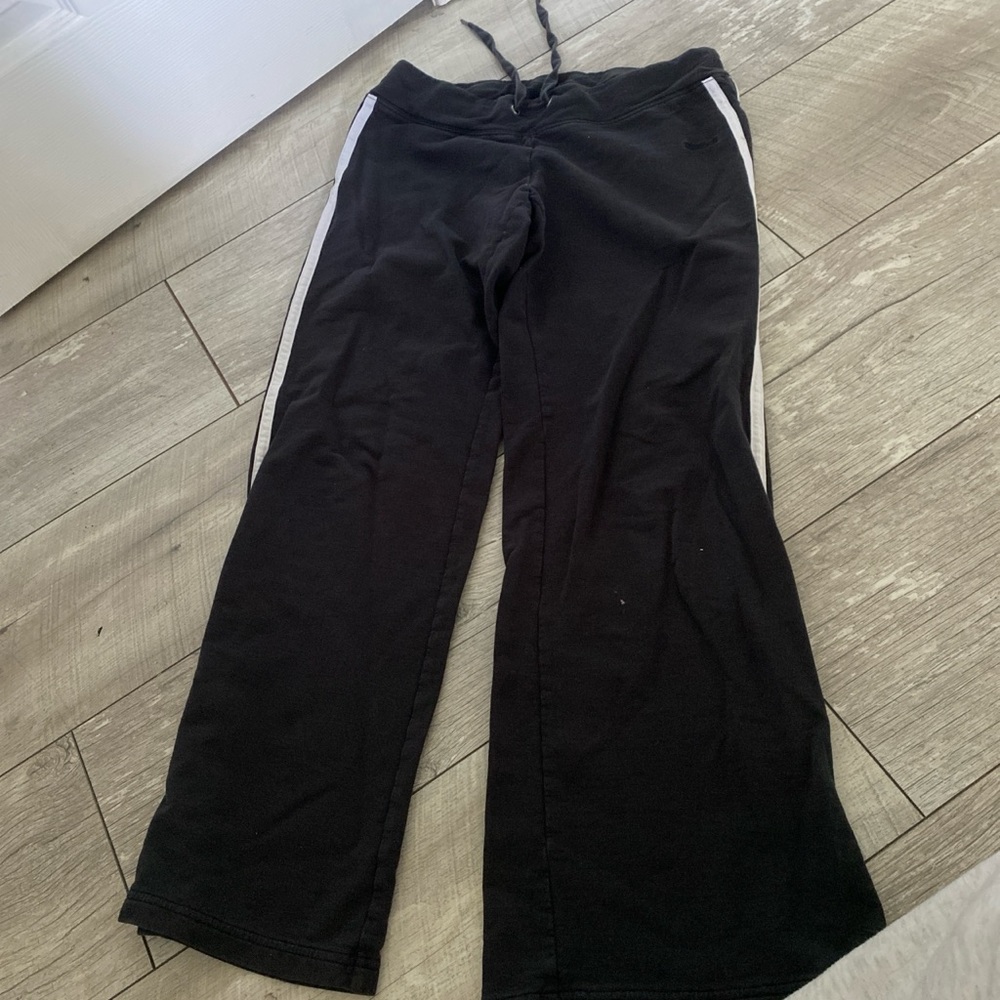 Black  Bottoms with White Stripes